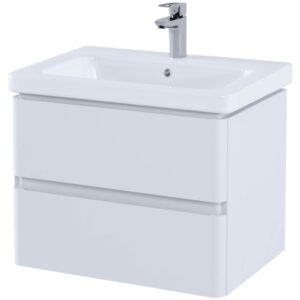 RAK Resort 65cm Double Drawer Basin Unit Matt White