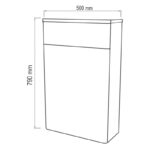 RAK Resort Back To Wall WC Unit 500mm Matt Stone