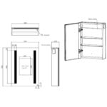RAK Sagittarius 500x700mm Illuminated Mirrored Bluetooth Cabinet