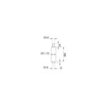 RAK 250mm Rectangular Brass Ceiling Shower Arm Chrome