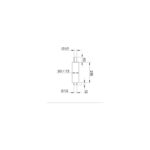RAK 250mm Rectangular Brass Ceiling Shower Arm Black
