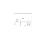 RAK 300mm Wall Shower Arm Round Black