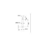 RAK 250mm Brass Ceiling Shower Arm Round Black