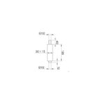 RAK Square Ceiling Arm 120mm Black
