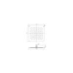 RAK Ultra Slim Air Induction Shower Head Square 250mm Chrome
