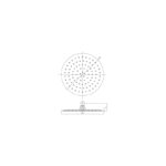 RAK Ultra Slim Air Induction Shower Head Round 250mm Chrome