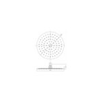 RAK Ultra Slim Air Induction Shower Head Round 250mm Black