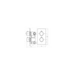RAK Round Single Outlet, 2 Handle Thermostatic Shower Valve