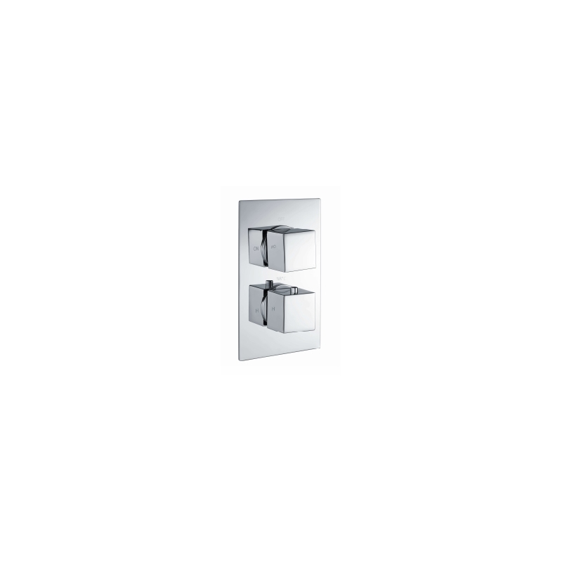 RAK Square Single Outlet, 2 Handle Thermostatic Shower Valve RAK Square Single Outlet, 2 Handle Thermostatic Shower Valve