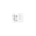 RAK Round Dual Outlet, 2 Handle Thermostatic Shower Valve Chrome