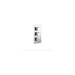 RAK Square Dual Outlet, 3 Handle Thermostatic Shower Valve Chrome