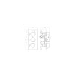 RAK Square Dual Outlet, 3 Handle Thermostatic Shower Valve Chrome