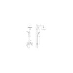 RAK Compact Round Exposed Thermostatic Shower Column Chrome