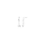 RAK Compact Square Exposed Thermostatic Shower Column Black