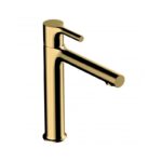 RAK Sorrento Medium Height Basin Mixer No Waste Brushed Gold