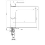 RAK Sorrento Medium Height Basin Mixer No Waste Brushed Gold