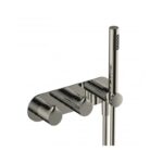 RAK Sorrento Dual Outlet Shower Valve with Handset Brushed Nickel