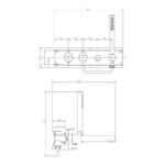 RAK Sorrento Horizontal Shower Valve with Handset & Spout Chrome