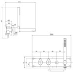 RAK Sorrento Dual Outlet Shower Valve with Handset & Spout Brushed Nickel