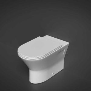 RAK Resort Extended Height Back To Wall Pan with Sandwich Seat