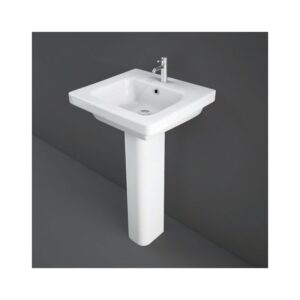RAK Resort 500mm 1 Hole Basin & Full Pedestal
