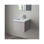 RAK Resort 1 Drawer 550mm Wall Vanity Unit & Basin Matt Mushroom