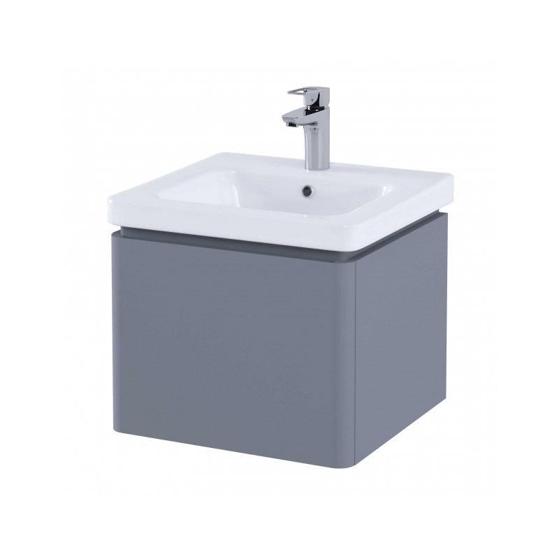 RAK Resort 1 Drawer 550mm Wall Vanity Unit & Basin Matt Grey RAK Resort 1 Drawer 550mm Wall Vanity Unit & Basin Matt Grey