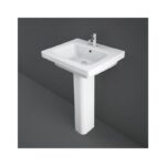 RAK Resort 550mm 1 Hole Basin & Full Pedestal
