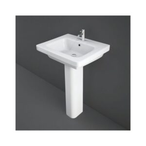 RAK Resort 550mm 1 Hole Basin & Full Pedestal