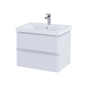 RAK Resort 2 Drawer 650mm Wall Vanity Unit & Basin Matt White