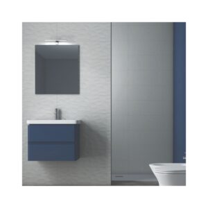 RAK Resort 2 Drawer 650mm Wall Vanity Unit & Basin Matt Denim Blue