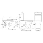 RAK Resort Maxi Back To Wall WC Pack with Wrap Over Seat