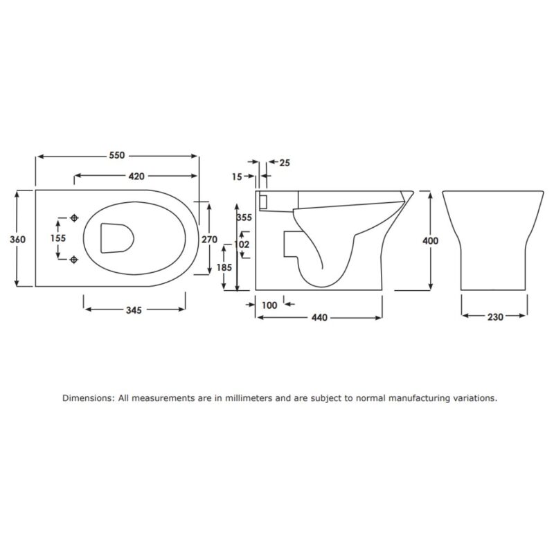 RAK Resort Rimless Back To Wall Pan with Soft Close Seat