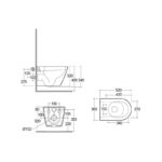 RAK Resort Rimless Wall Hung Pan with Soft Close Toilet Seat