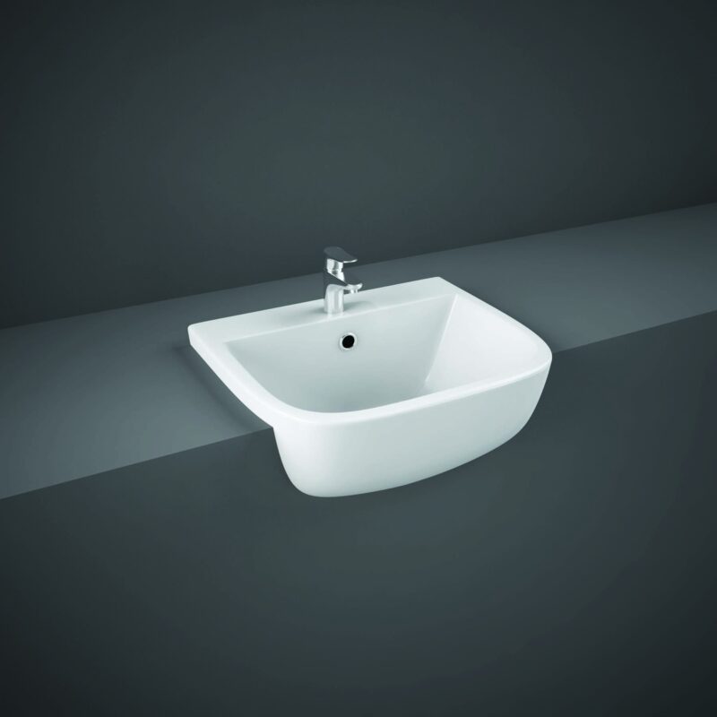 RAK Series 600 42cm Semi Recessed Basin 2 Tapholes