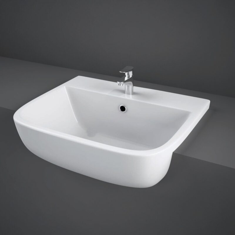RAK Series 600 52cm Semi Recessed Basin 1 Taphole RAK Series 600 52cm Semi Recessed Basin 1 Taphole