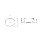 RAK Shell Sit On Wash Basin Bowl 39cm