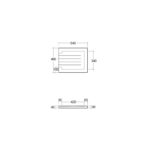 RAK Grooved Ceramic Sink Drainer 540x460x40mm
