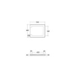 RAK Plain Ceramic Sink Drainer 540x460x40mm