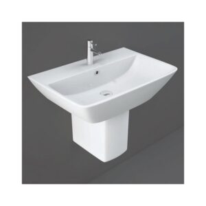 RAK Summit 600mm 1 Hole Basin & Semi Pedestal