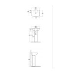 RAK Summit Full Pedestal for 50/60cm Basin