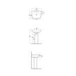 RAK Tonique 55cm Basin 1 Taphole