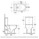 RAK Tonique Open Back WC Pan, Cistern & Soft Close Seat