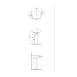 RAK Tonique Pedestal for 55cm Basin