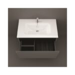 RAK Uno 1 Drawer 600mm Wall Vanity Unit & Basin Pure White