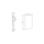 RAK Deluxe Urinal Partition Panel