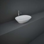 RAK Variant Oval Counter Wash Basin 50cm Alpine White