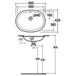 RAK Variant Oval Undermount Basin 565mm