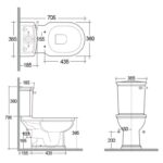 RAK Washington WC with Lever Handle & Matt White Seat