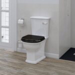 RAK Washington WC with Lever Handle & Matt Black Seat